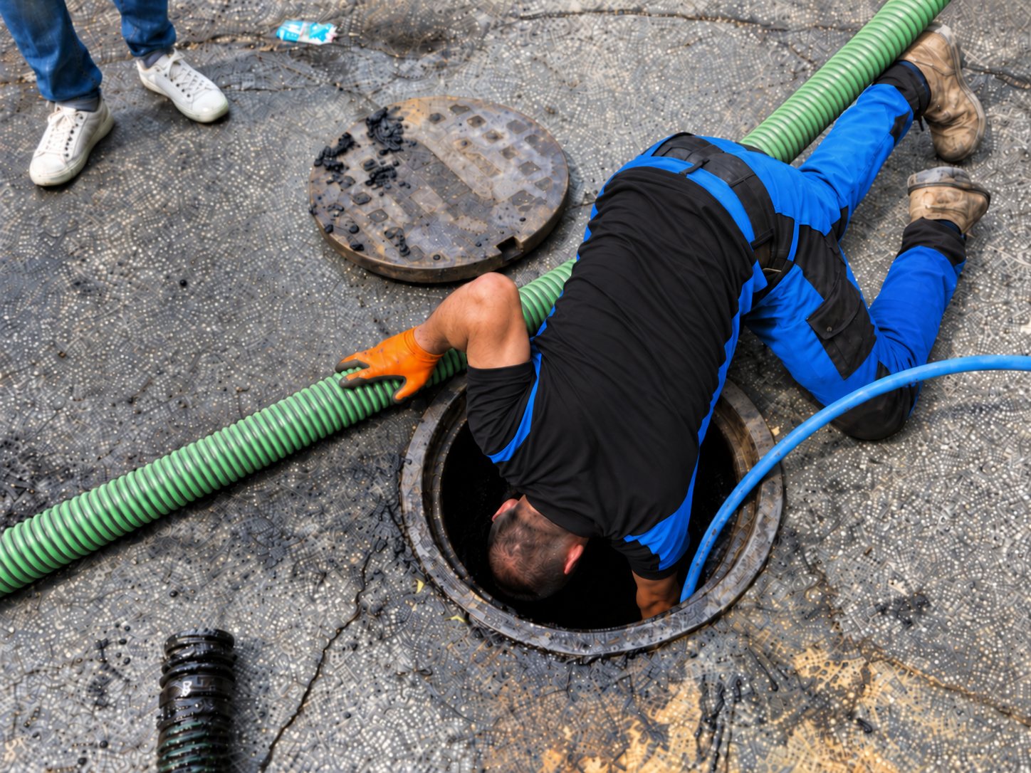 Técnico realizando mantenimiento en un registro